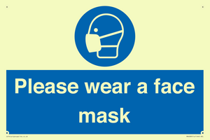 Please wear a face mask
